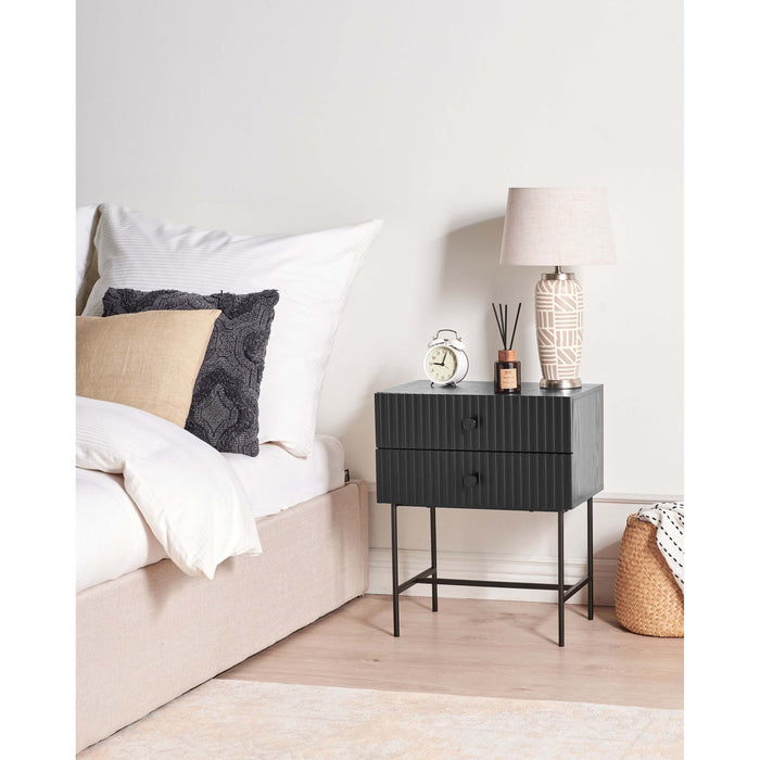 Beliani - COVENTRY - Nachtkastje - Zwart - MDF