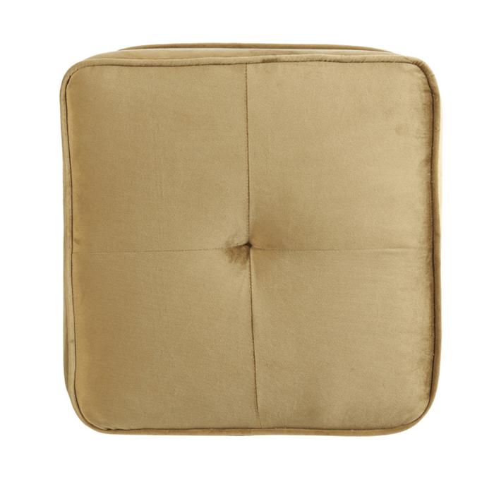 Light & Living Poef Kiki - Velvet Karamel - Ø40cm