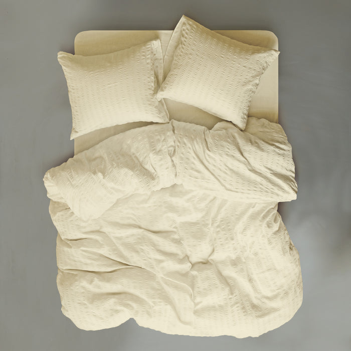 Crisp Sheets Smooth Waffle Dekbedovertrek 240 x 220 cm - Geel