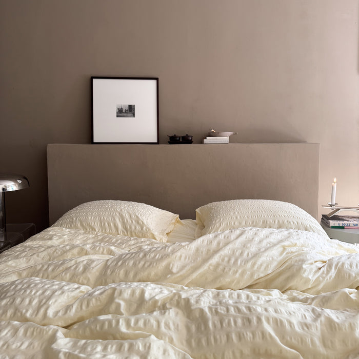 Crisp Sheets Smooth Waffle Dekbedovertrek 240 x 220 cm - Geel