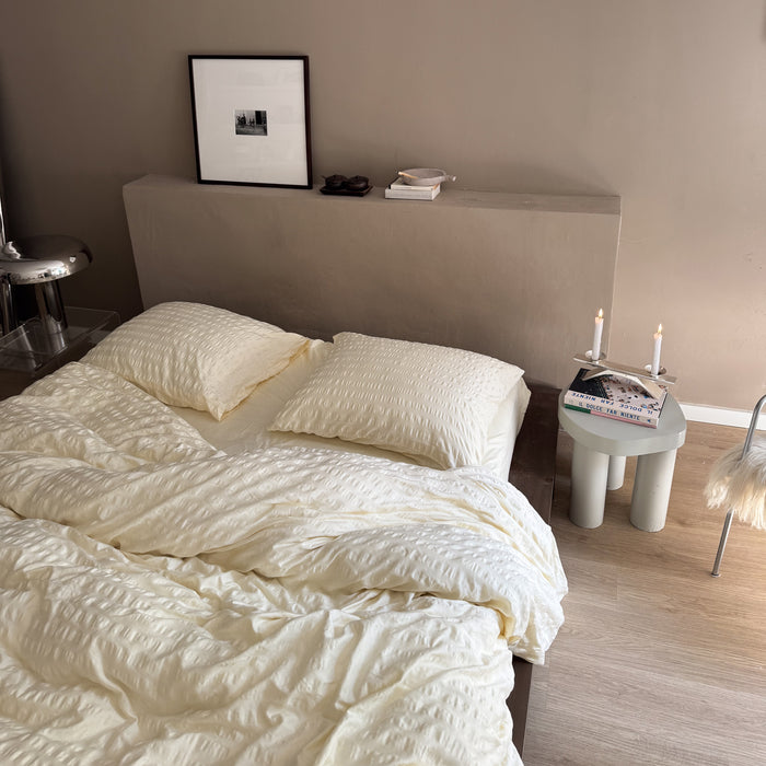 Crisp Sheets Smooth Waffle Dekbedovertrek 240 x 220 cm - Geel