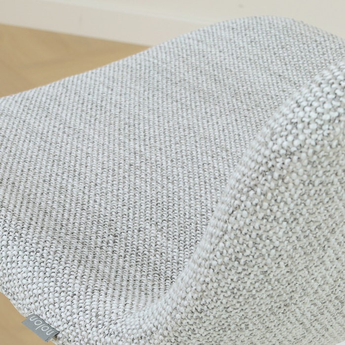 Nolon Nino-Mats Barkruk Grijs Melange - Wit Onderstel - 65 Cm