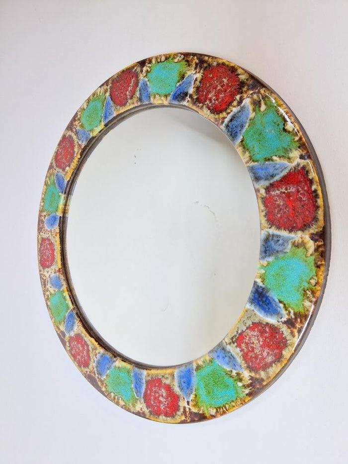 Reliving Vintage Keramiek Spiegel Mid Century ‘60 Fat Lava Ibiza Hip