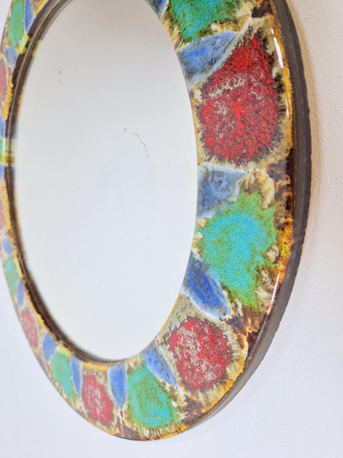 Reliving Vintage Keramiek Spiegel Mid Century ‘60 Fat Lava Ibiza Hip