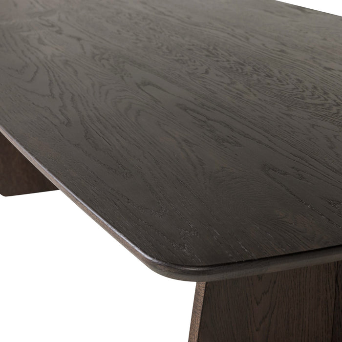 by fonQ Oakline Curve Eettafel B 220 cm - Mystic Brown