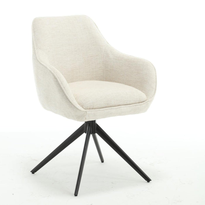 Livingfurn Thomas draaibare armstoel - stof - zand