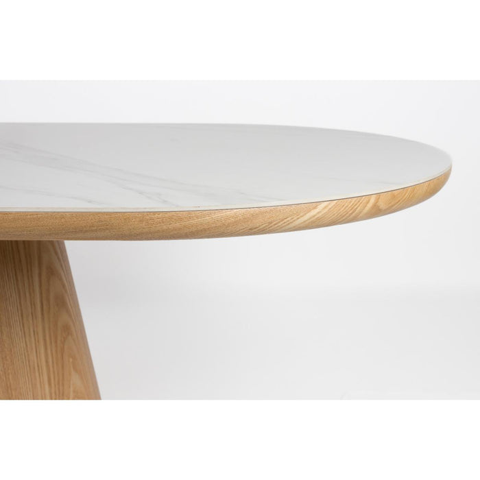 Housecraft Living Almira Eettafel Ovaal 200 cm Hout Wit| Bruin