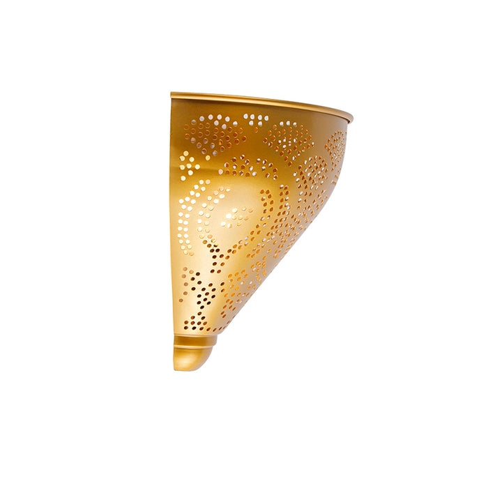 QAZQA Oosterse wandlamp goud met lichteffect - Zayn