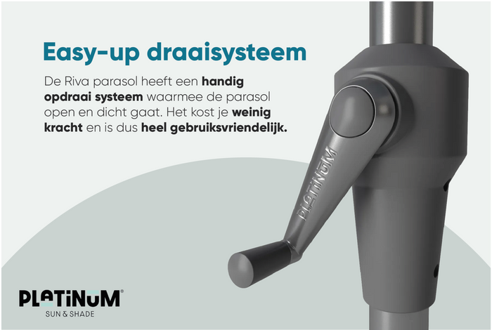 Platinum Riva parasol 3x2 m. Zwart