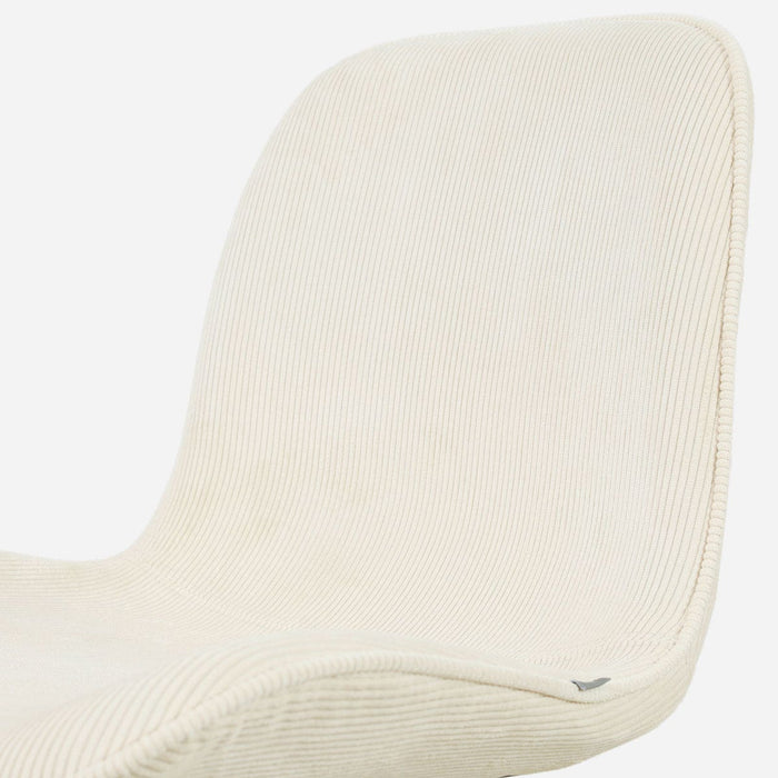 Nolon Nino-Fé Barkruk Rib Beige - Wit Onderstel - 65 Cm