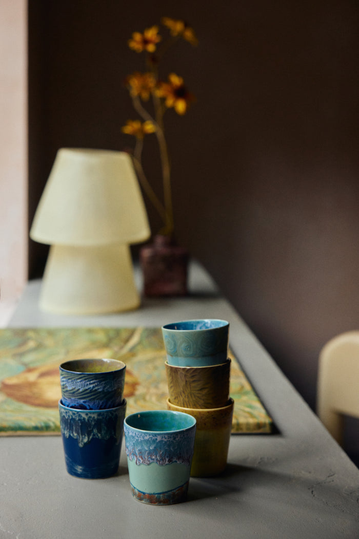 HKliving 70's Ceramics Van Gogh Koffiemok - Set van 2 - Self Portrait