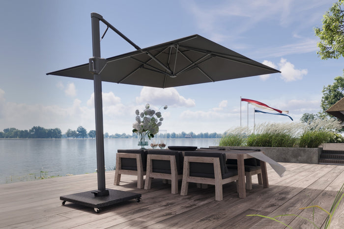 Platinum Beaufort Premium 3,2x3, m - Manhattan grey+Marbella voet+hoes