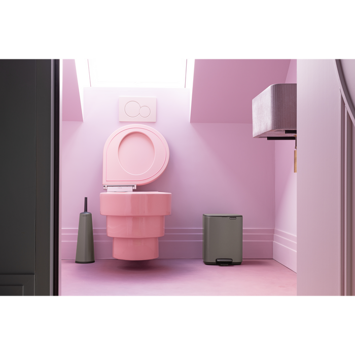 Brabantia Bo Pedaalemmer 7L, kunststof binnenemmer - Platinum