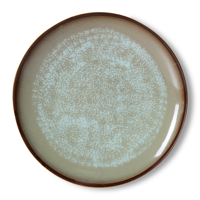 HKliving 70's Ceramics Dinerbord Ø 27,5 cm - Set van 2 - Contrast