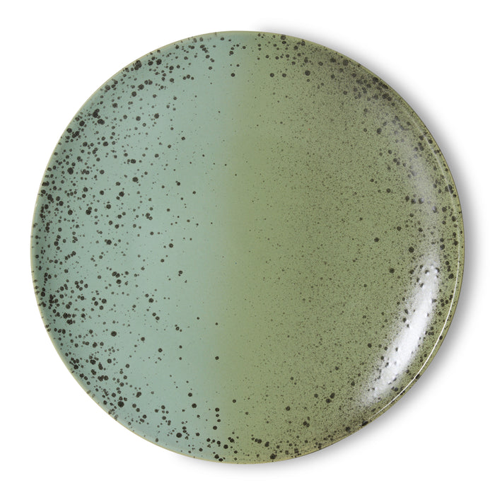 HKliving 70's Ceramics Dinerbord Ø 27,5 cm - Set van 2 - Fleck