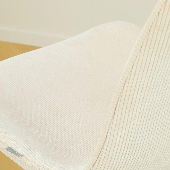 Nolon Nino-Fé Barkruk Rib Beige - Wit Onderstel - 65 Cm