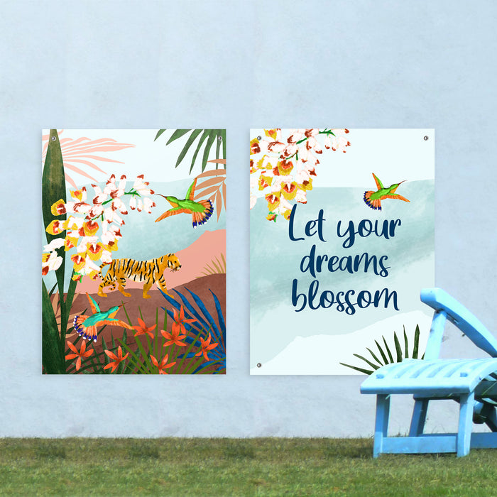 Art for the Home - Tuinposter - Let your dreams blossom - 80x60 cm