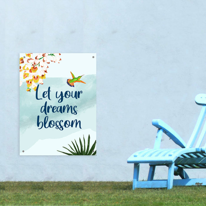 Art for the Home - Tuinposter - Let your dreams blossom - 80x60 cm