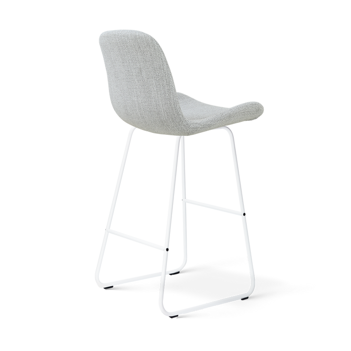 Nolon Nino-Fé Barkruk Grijs Melange - Wit Onderstel - 75 Cm