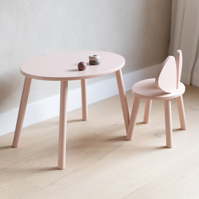 Nofred Mouse kinderstoel + kindertafel set beige