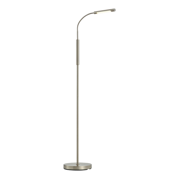 QAZQA Moderne vloerlamp staal incl. LED 3-staps dimbaar oplaadbaar -
