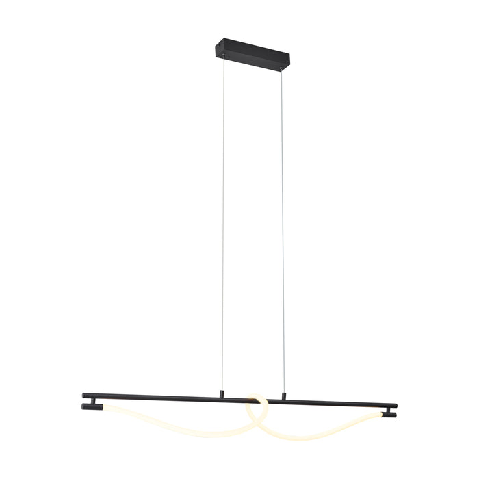 QAZQA Moderne hanglamp zwart incl. LED 3-staps dimbaar - Twirl