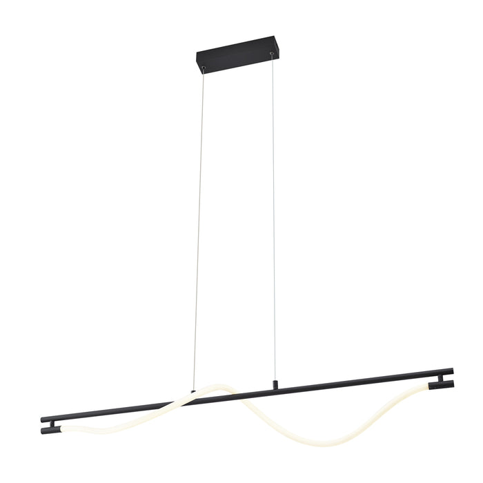 QAZQA Moderne hanglamp zwart incl. LED 3-staps dimbaar - Twirl