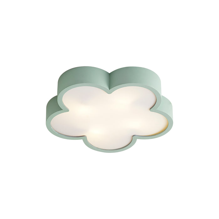 QAZQA Kinder plafondlamp groen met wit - Lucille