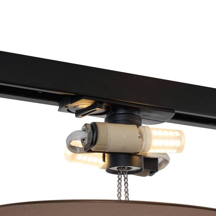 QAZQA Moderne plafondlamp brons voor railsysteem 1-fase 2-lichts -