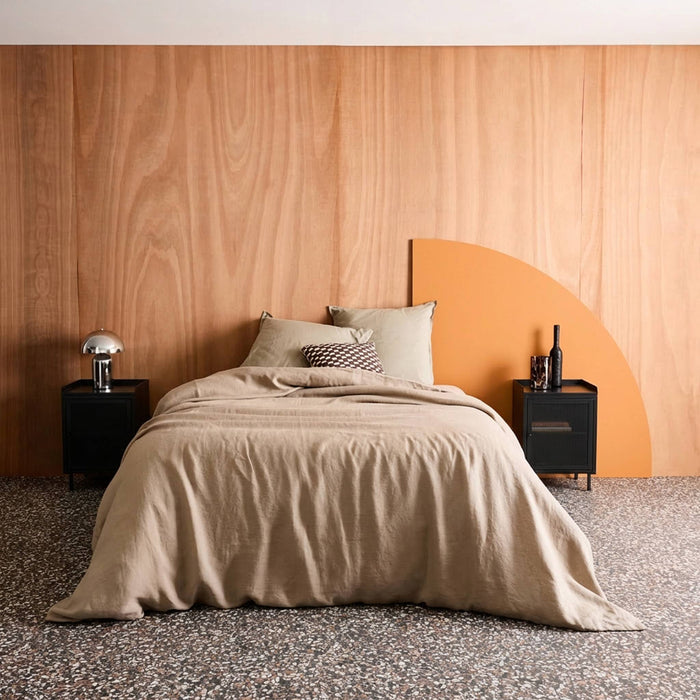 sweeek - Nachtkastjes met 1 deur, metaal, industrieel (set van 2)