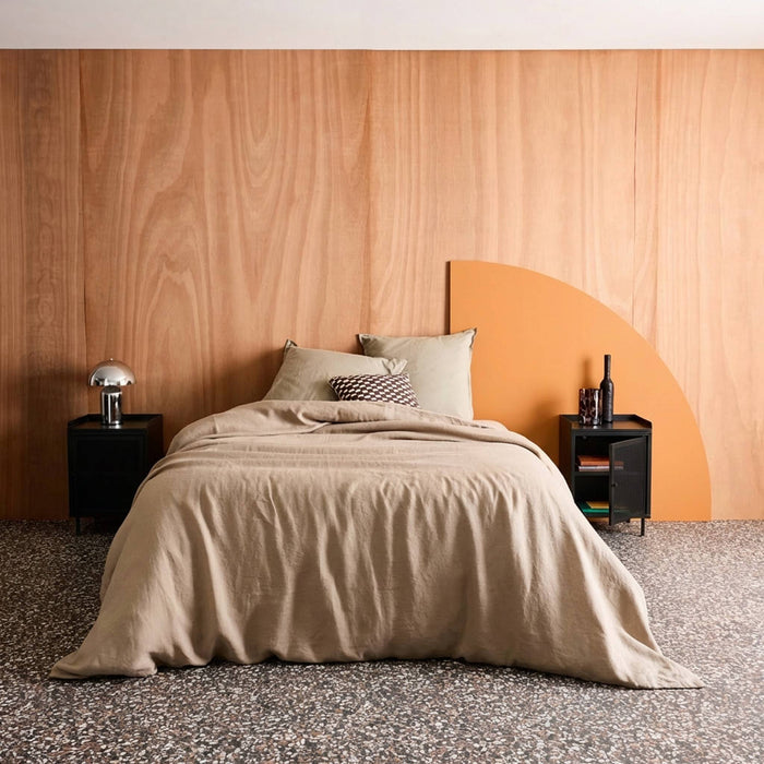 sweeek - Nachtkastjes met 1 deur, metaal, industrieel (set van 2)