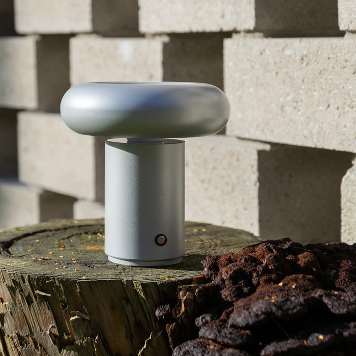 &k amsterdam Glimpse Tafellamp - Frosted Silver