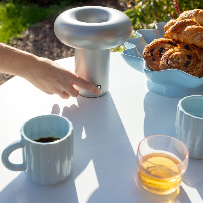 &k amsterdam Glimpse Tafellamp - Frosted Silver