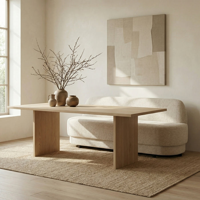 DÉJA Living - Eetkamerbank Beige Stof - 160x72x85cm - Moose