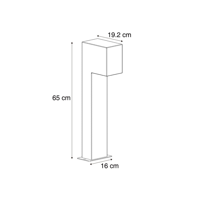 QAZQA Modern buiten paaltje grijs 65cm IP44 - Pompei