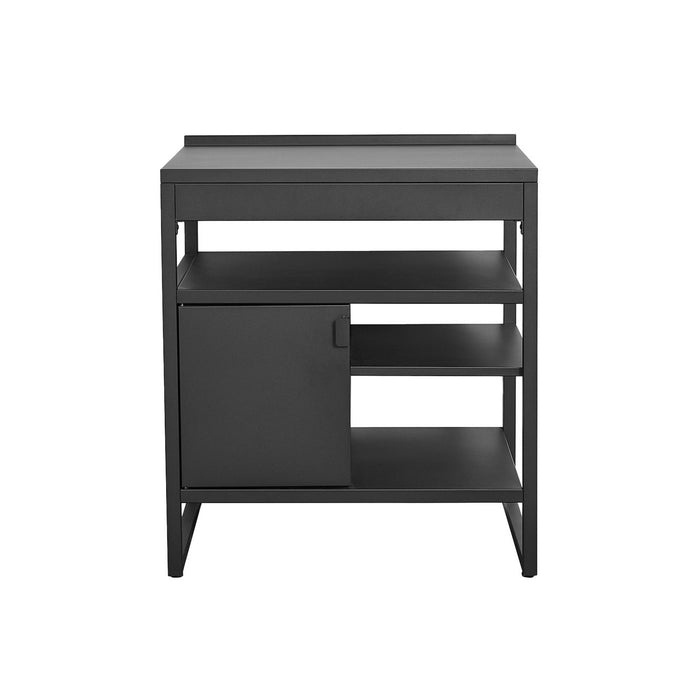 sweeek - Buitenkeukenmodule 1 deur 3 planken van staal L80cm