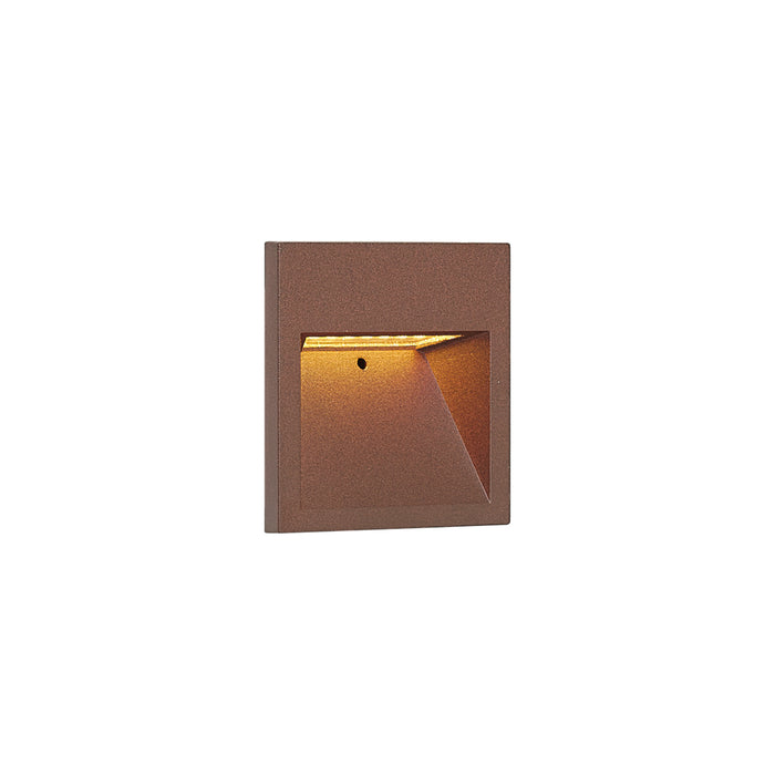 QAZQA Moderne wandlamp roestbruin vierkant incl. LED IP54 - Gem