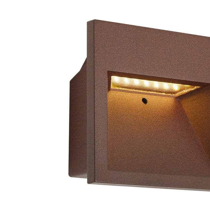 QAZQA Moderne wandlamp roestbruin vierkant incl. LED IP54 - Gem