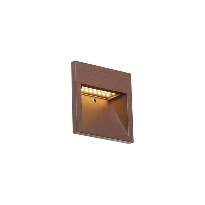 QAZQA Moderne wandlamp roestbruin vierkant incl. LED IP54 - Gem