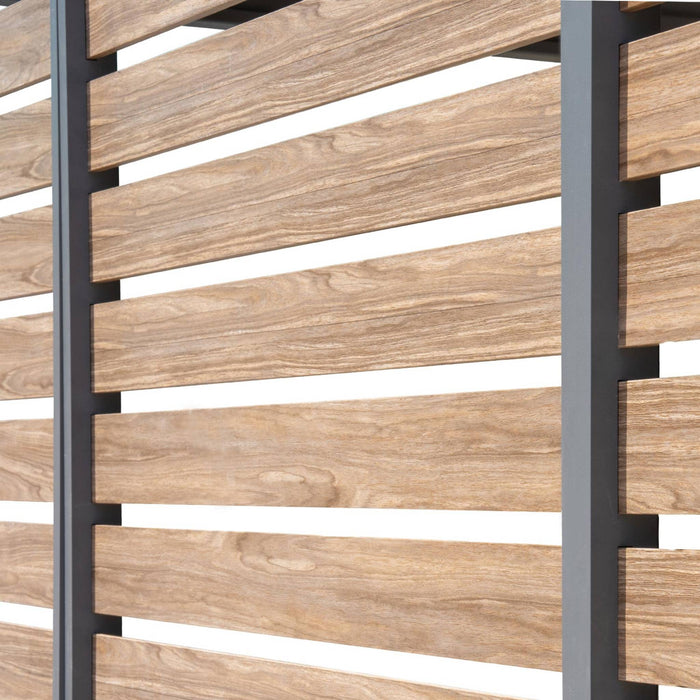 sweeek - Zonnescherm 100 cm aluminium houtlook voor pergola Triomphe