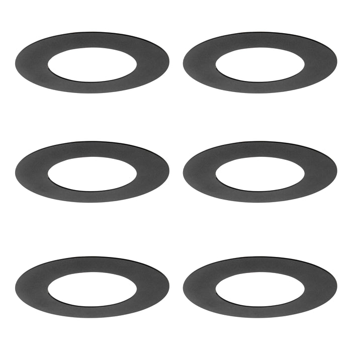 QAZQA Set van 6 opvulringen zwart voor inbouwspots 7,5 - 13 cm -