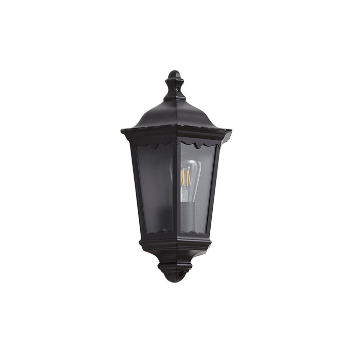 QAZQA klassieke buiten wandlantaarn zwart IP44 - Havana half