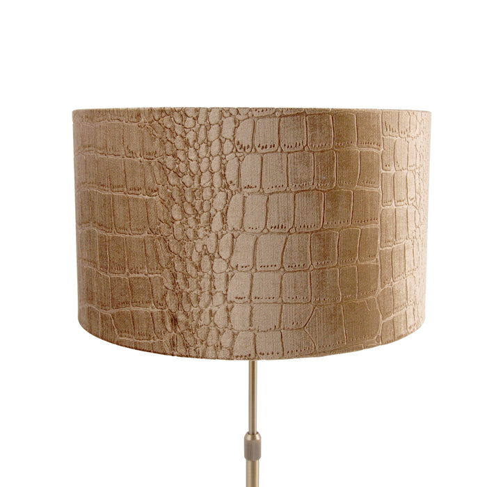 QAZQA Tafellamp brons met velours kap krokodil 35cm - Parte