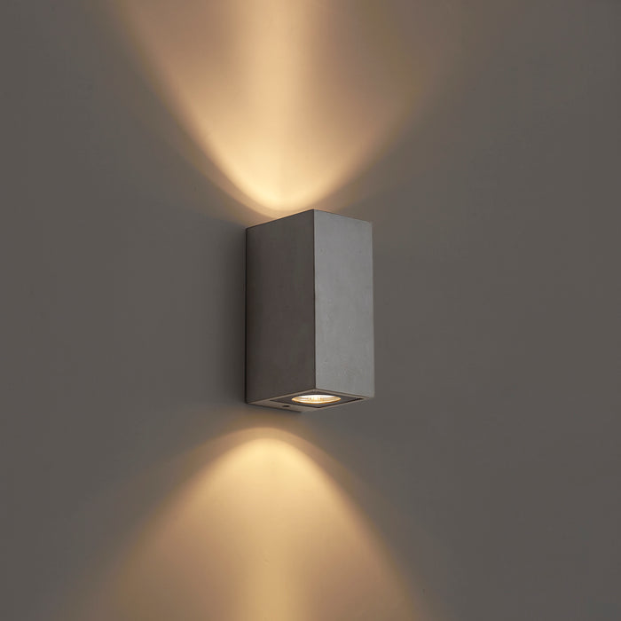 QAZQA Moderne buiten wandlamp grijs 2-lichts IP44 - Pompei