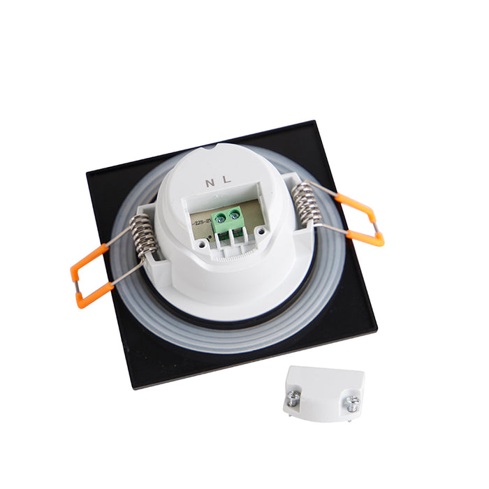 QAZQA Set van 6 moderne inbouwspots zwart incl. LED 3-staps dimbaar