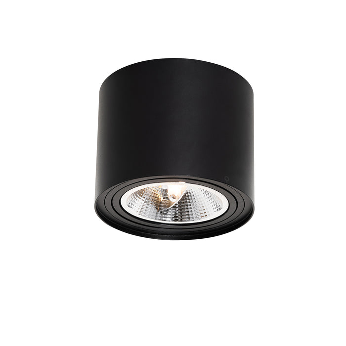 QAZQA Set van 4 moderne plafondspots zwart draai- en kantelbaar AR111