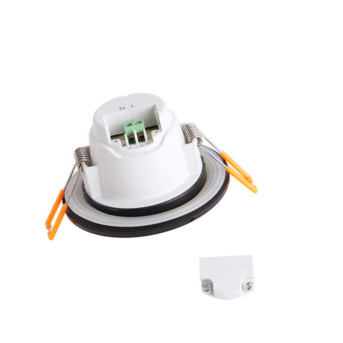 QAZQA Set van 6 moderne inbouwspots zwart incl. LED 3-staps dimbaar