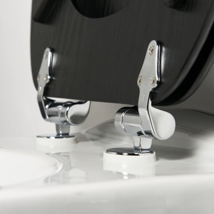 Tiger Blackwash Toiletbril met Deksel MDF - Zwart