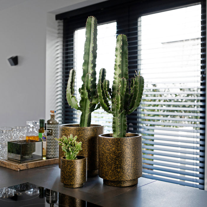 Capi Europe Terrazzo Vaas Ø 23 cm - Goud