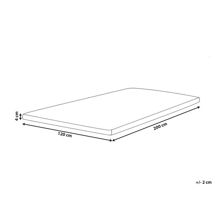 Beliani - RESTFUL - Matrastopper - Wit - 120 x 200 cm - PU Schuim